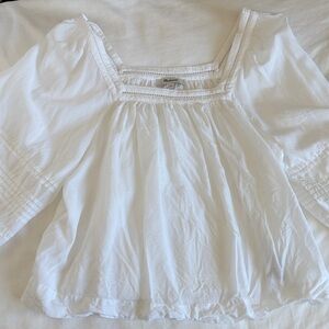 Madewell White Peasant Blouse